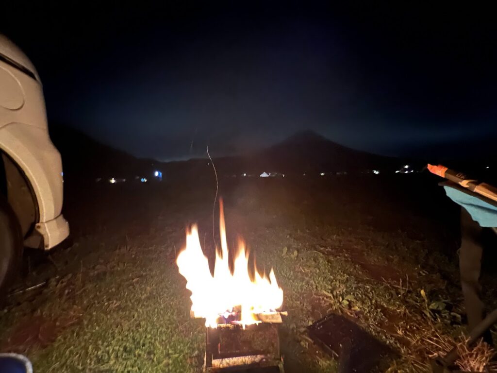 ふもとっぱらキャンプ場 焚き火